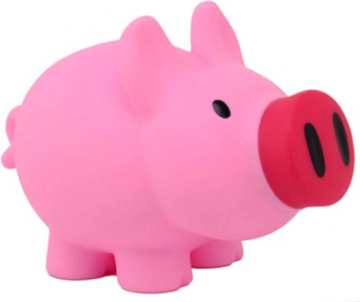 Johntoy spaarvarken 30 x 13 cm junior roze
