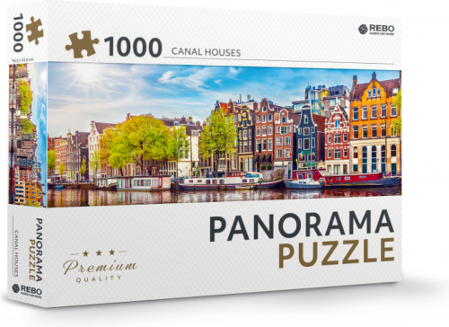 Rebo Productions legpuzzel Canal Houses panorama 1000 stukjes