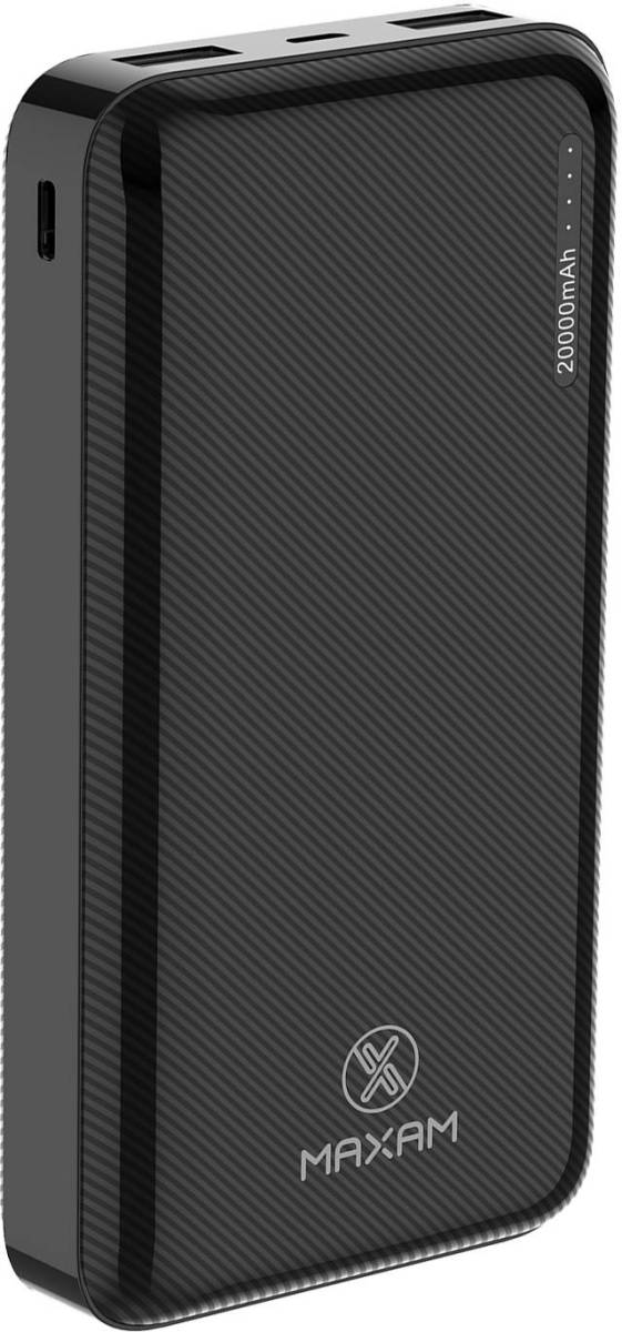 maxam Pb-2301 Powerbank Met Micro Usb Oplaad Kabel - 20.000 Mah - Zwart