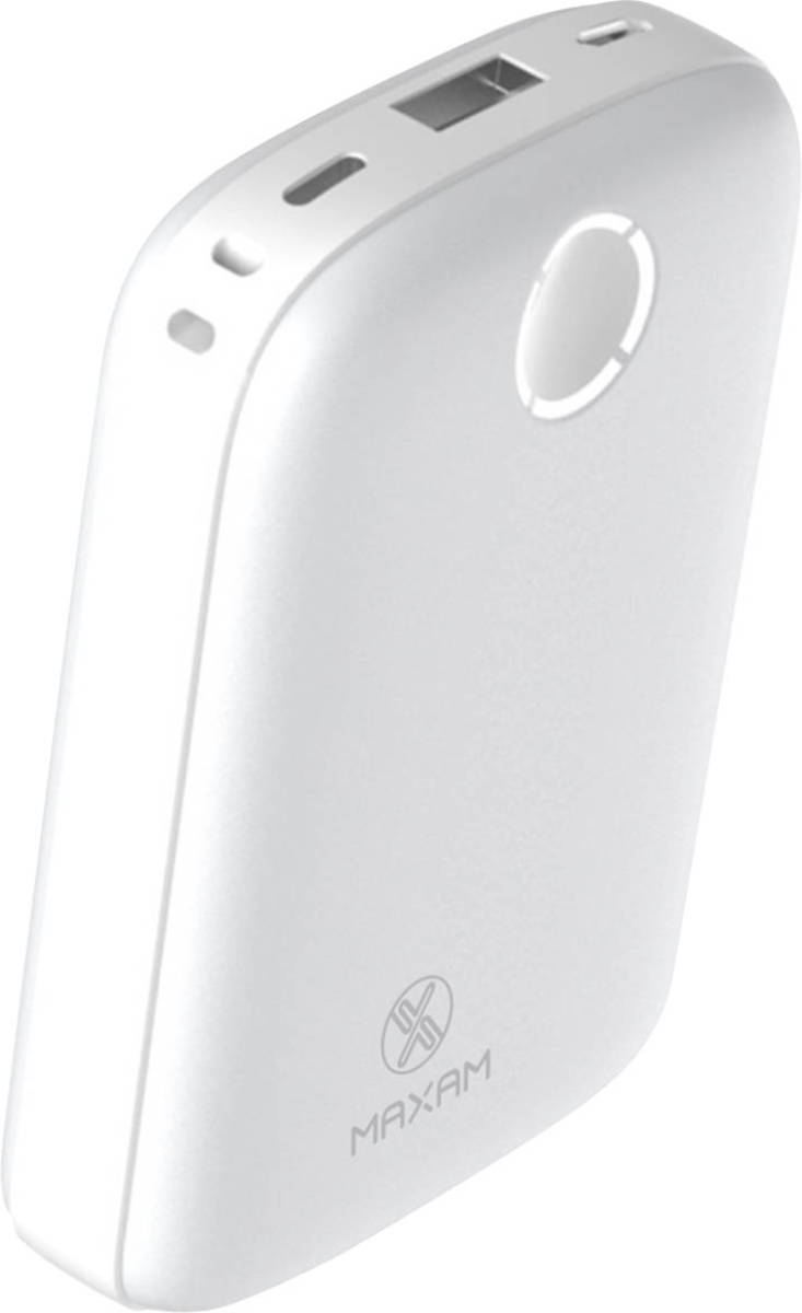 maxam Pb-2200 Powerbank Met Micro Usb Oplaad Kabel - 10.000 Mah - Wit