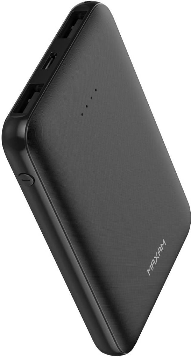 maxam Pb-2100 Powerbank Met Micro Usb Oplaad Kabel - 5.000 Mah - Zwart