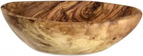Bowls and Dishes Pure Olive Wood Schaal Rustique - Olijfhout - Ø 15 Cm