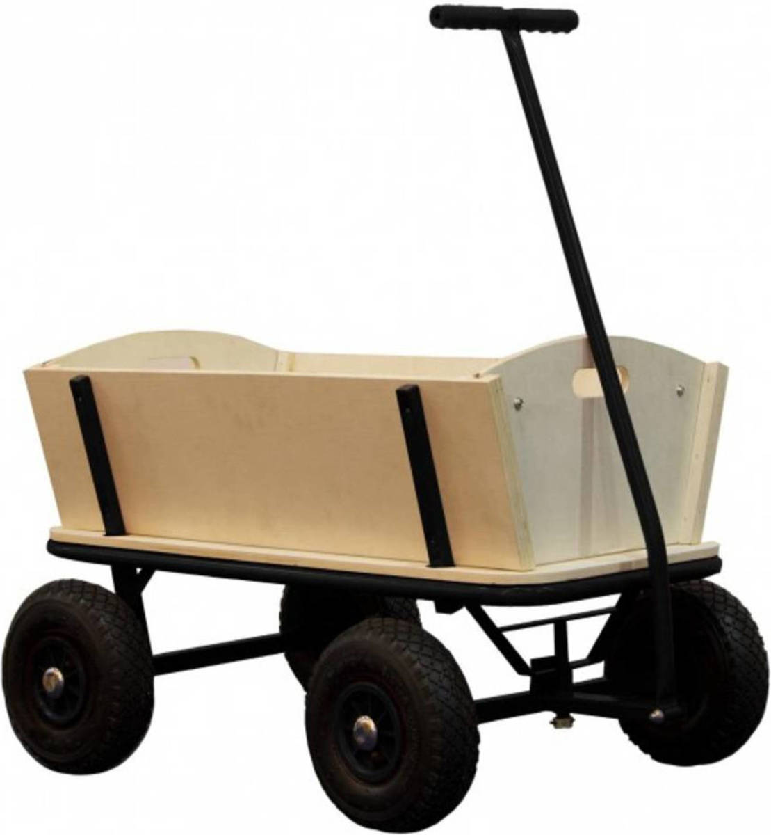 Malinos Bolderkar / Bolderwagen Naturel / Zwart 90x60x53cm - Black Edition - Billy
