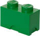 Set van 2 - Opbergbox Brick 2, Groen - LEGO