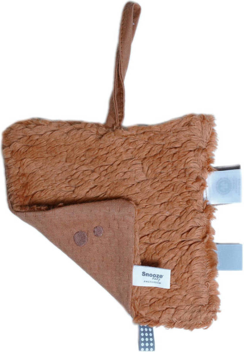 Snoozebaby giftcard set (geboortekaartje + knuffeldoekje) Toffee knuffeldoekje