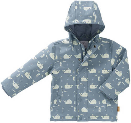 Fresk regenjas Whale blue fog