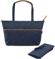 Fresk luiertas met all-over-print donkerblauw