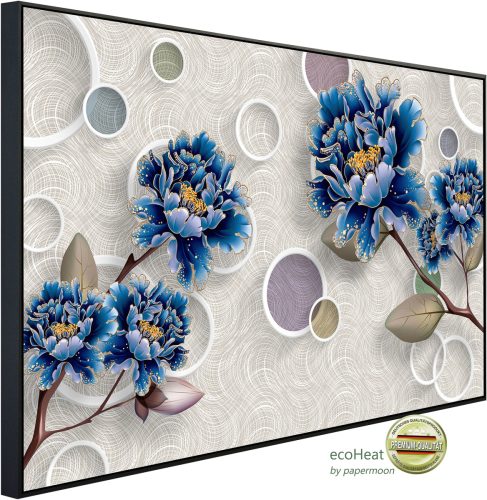 Papermoon Infraroodverwarming Muster mit Blumen blau