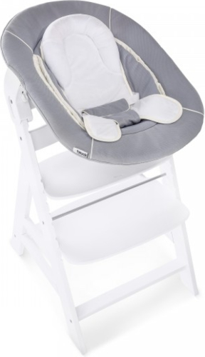 Kinderstoel Hauck Alpha+ White + Newborn Set Stretch Grey