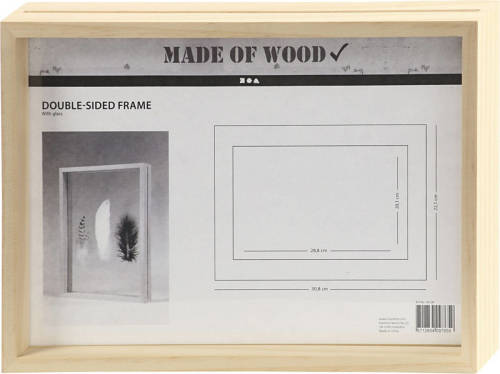 Creotime Dubbelzijdige Lijst Hout 22,1 X 30,8 Cm
