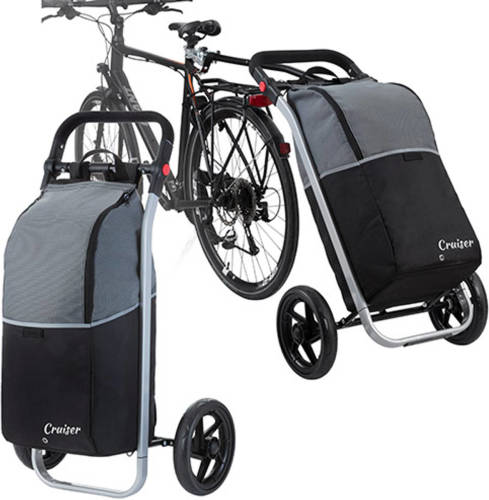 Shoppingcruiser 2 In 1 Boodschappentrolley Voor Achter De Fiets - Fietskar- Bagagekar