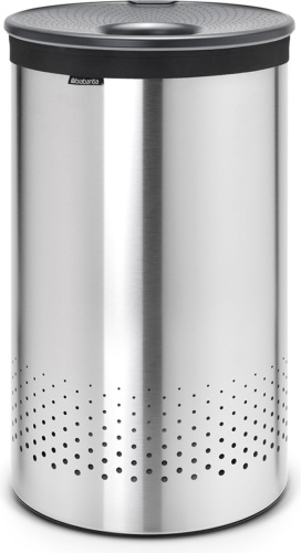 Brabantia wasbox met kunststof deksel 60 l - Matt Steel
