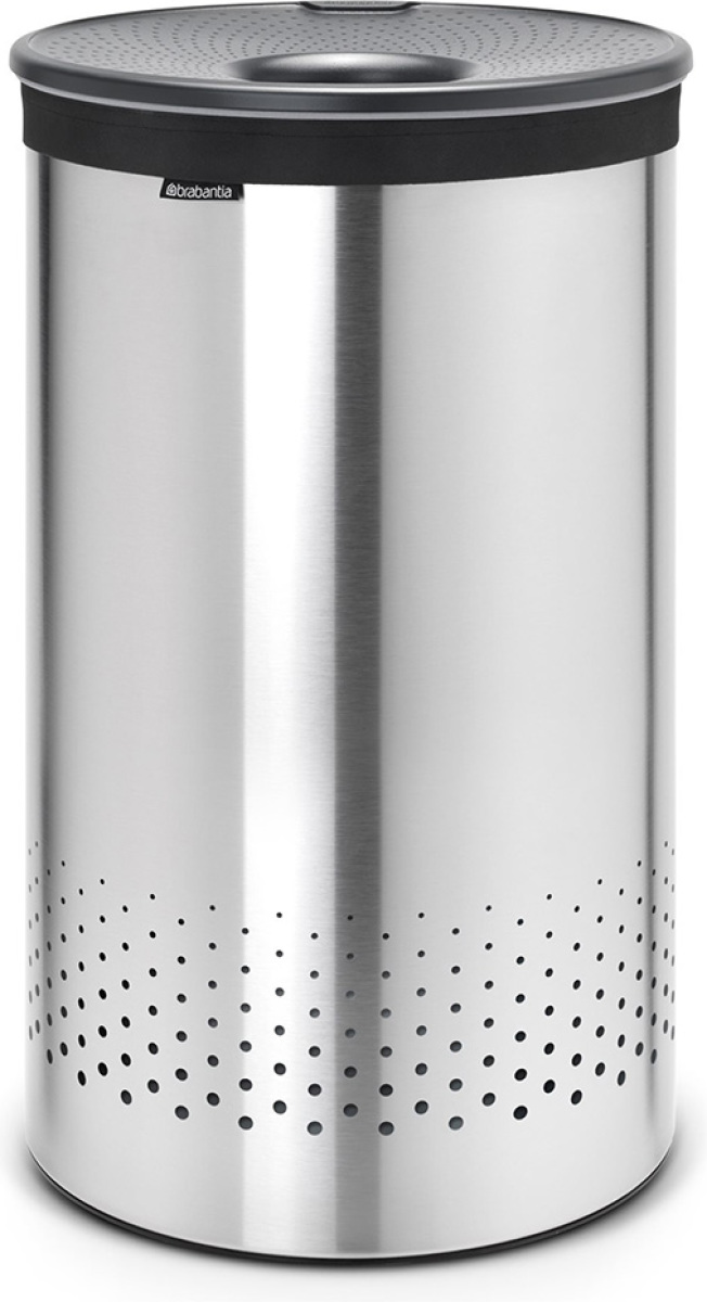 Brabantia wasbox met kunststof deksel 60 l - Matt Steel