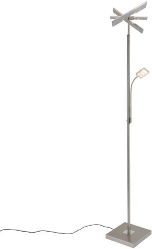 Briloner LED uplighter Floor 1328-022 hoekig, met leesarm