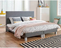 Beter Bed complete boxspring Box leeds vlak met bridge matras (180x200 cm)