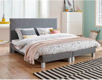 Beter Bed complete boxspring Box leeds vlak met bridge matras (140x210 cm)