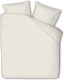 Luna Bedding Uni Piping Kleur: Off White , 2-persoons (200 x 220 cm + 2 kussenslopen) Dekbedovertrek