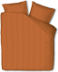 Presence Satijnstreep - Cognac 2-persoons (200 x 200/220 cm + 2 kussenslopen) Dekbedovertrek