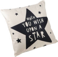 QUVIO Kussensloop Ster 45x45cm - Crème En Zwart