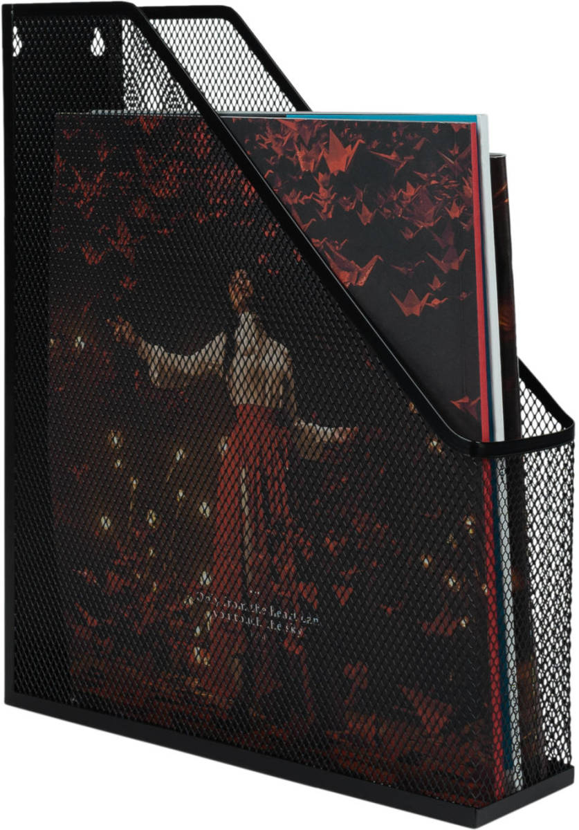 QUVIO Organizer Boeken & Tijdschriften Mesh Enkel - Zwart
