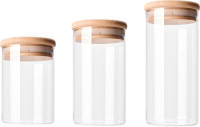 QUVIO Voorraadpotten Glas Set Van 3