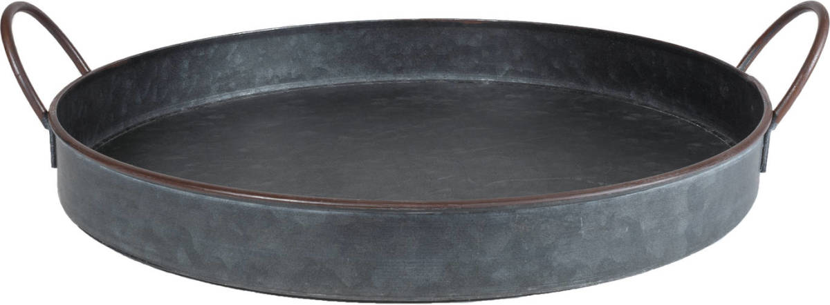QUVIO Dienblad Vintage Met Handvaten Metaal - 30 Cm