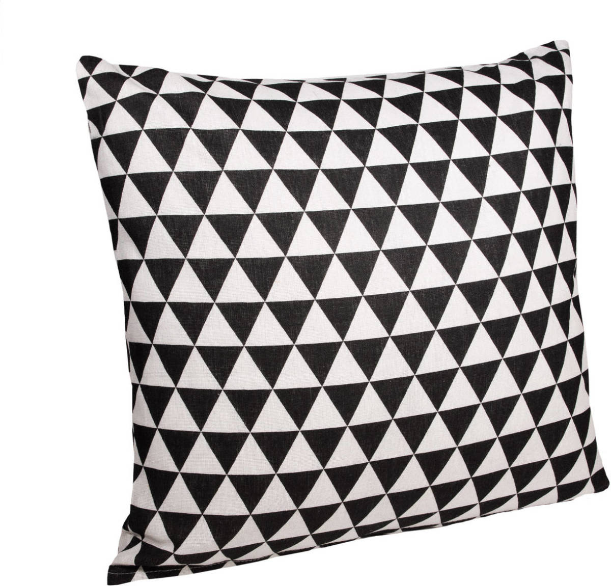 QUVIO Kussensloop 45 X 45cm Driehoekjes - Zwart En Wit