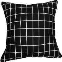 QUVIO Kussensloop 45 X 45cm Vierkantjes - Zwart