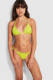 Seafolly strik bikinibroekje met rib structuur geel