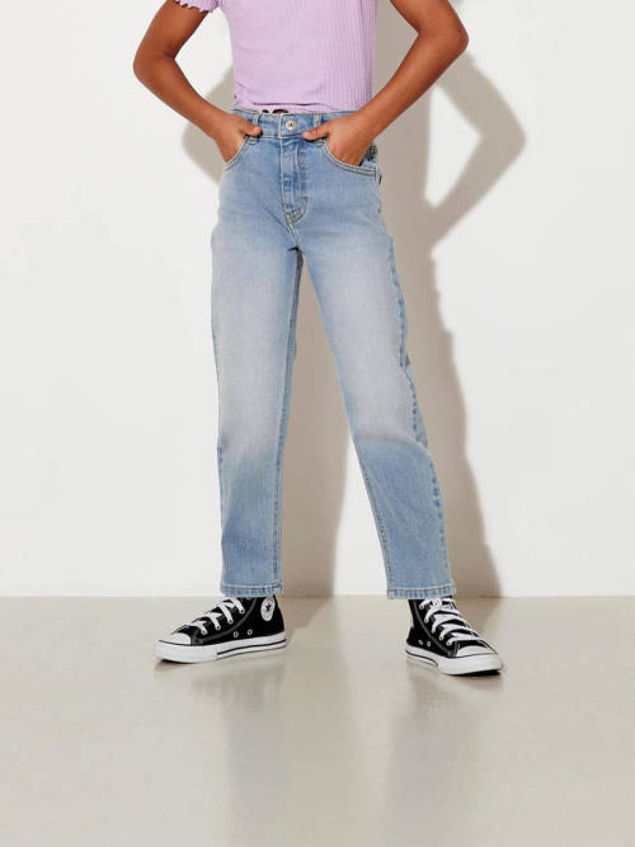 KIDS Only GIRL mom jeans KONCALLA light denim