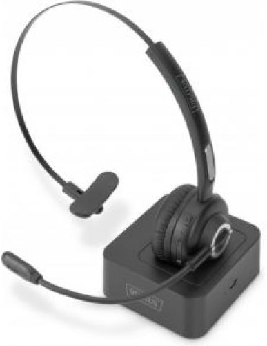 DIGITUS DA-12211 hoofdtelefoon/headset Hoofdband Bluetooth Oplaadhouder Zwart