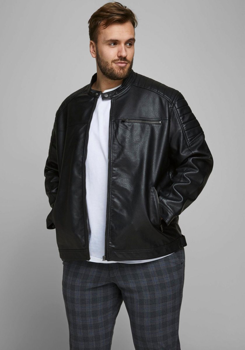 Jack & Jones PlusSize Bikerjack ROCKY JACKET t/m maat 6xl