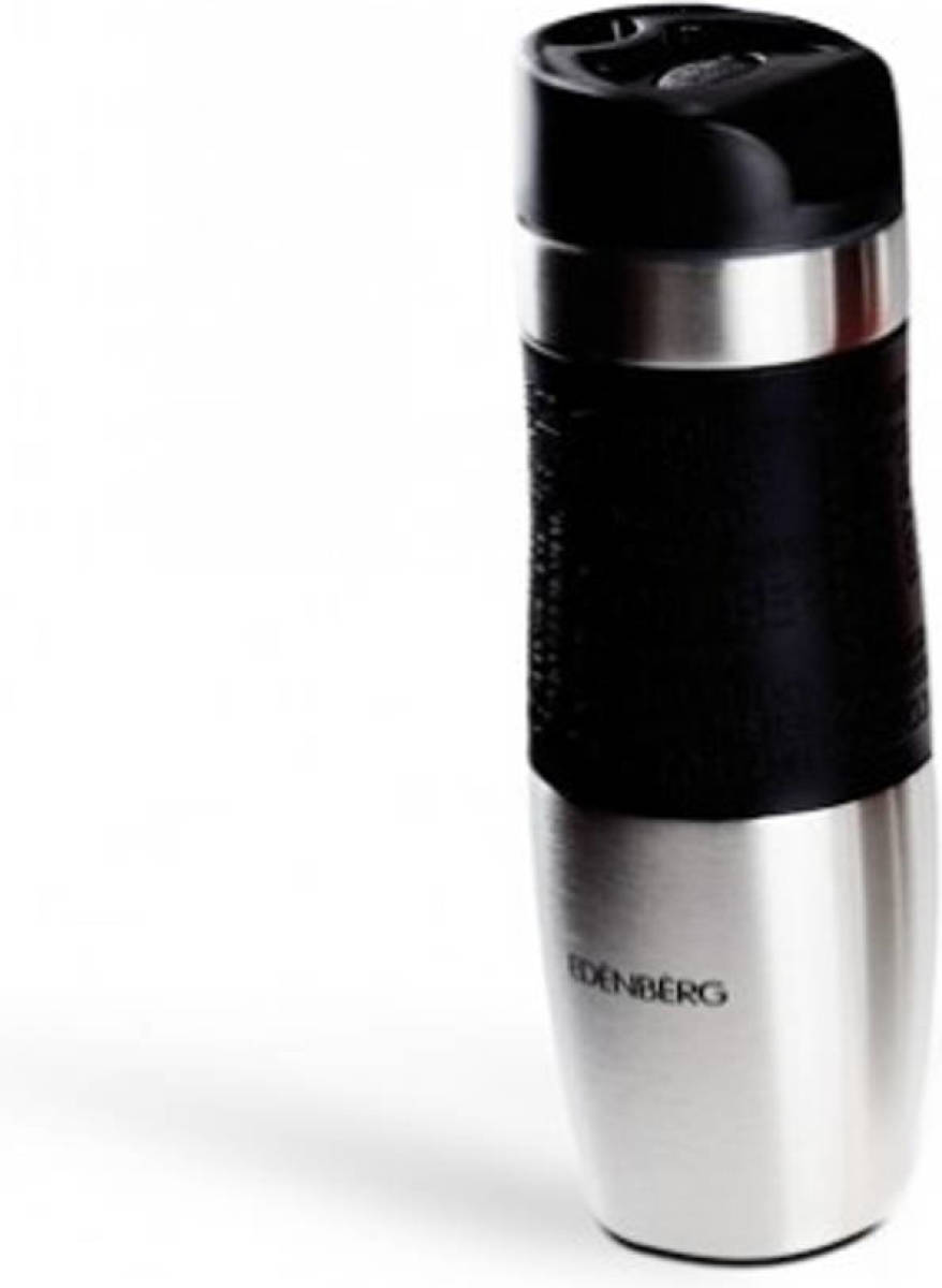 EDENBERG Thermosfles In Rvs - Travel Mug - Thermos Beker - 480 Ml - Zwart