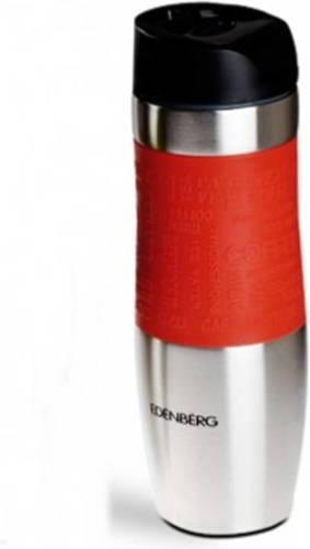 EDENBERG Thermosfles In Rvs - Travel Mug - Thermos Beker - 480 Ml - Rood