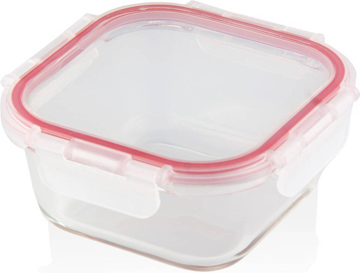 Mehrzer - Vershouddoos - 0.5 Liter - Vierkant - Bake-en-lock - Rood
