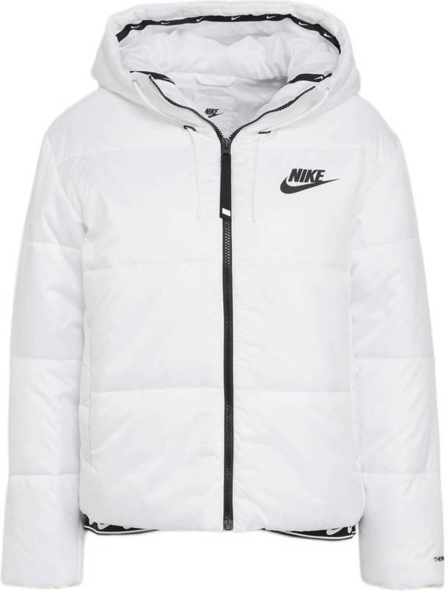 Nike gewatteerde jas wit/zwart