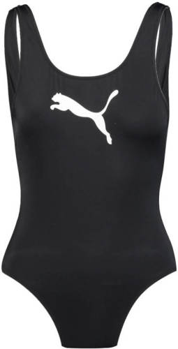 Puma sportbadpak met logo zwart