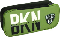 NBA etui Brooklyn Nets 21 x 9 x 6 cm polyester groen/zwart