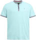 Charles Colby regular fit T-shirt EARL WINNIFRED Plus Size met contrastbies turquoise