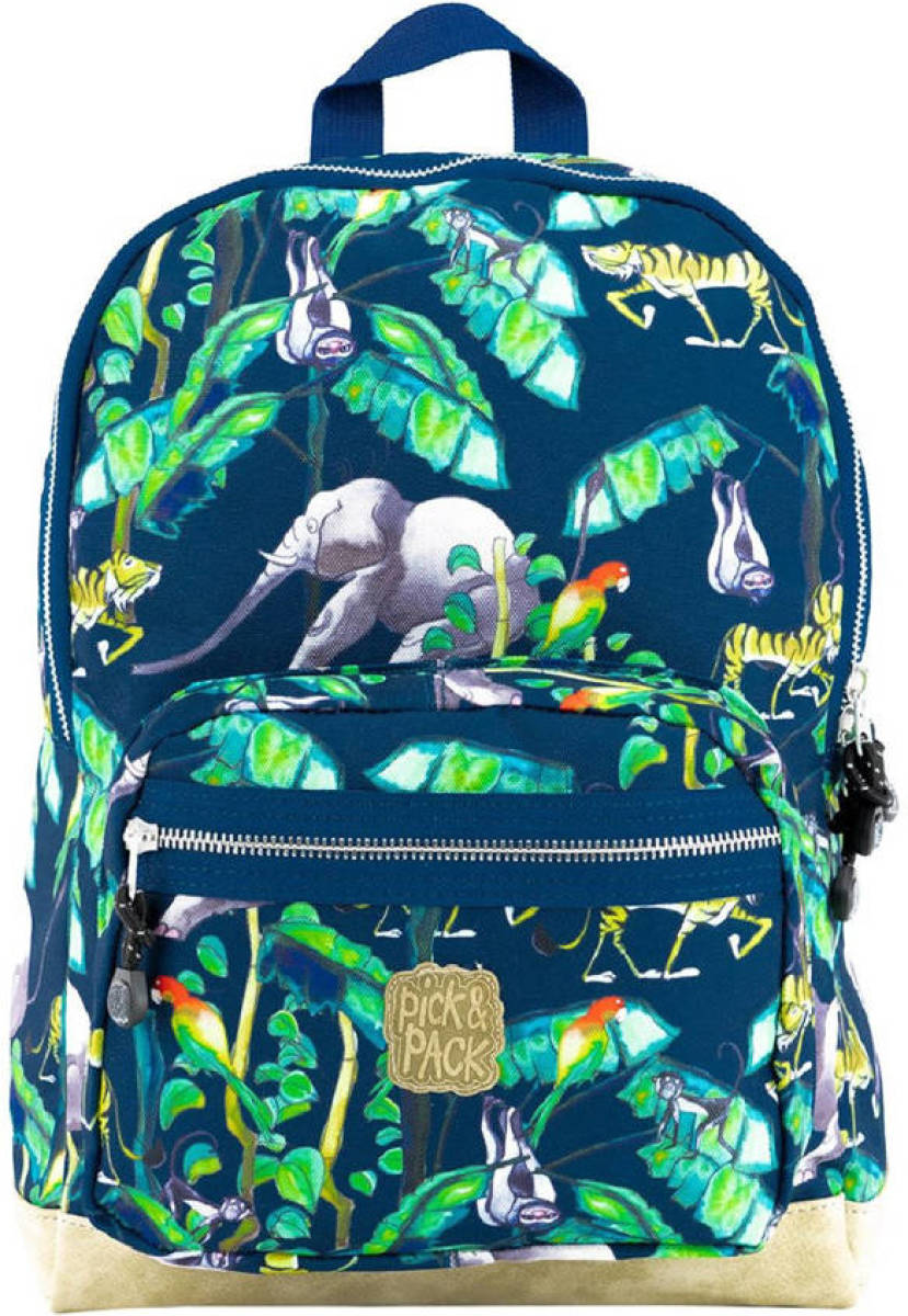 Pick & Pack rugzak Happy Jungle M donkerblauw