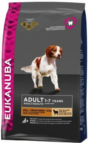 Eukanuba Dog Adult Small - Medium Lam - Rijst 12 kg