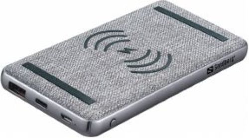 Sandberg 420-61 powerbank Lithium-Polymeer (LiPo) 10000 mAh Draadloos opladen Zwart, Grijs