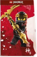 Procos uitdeelzakjes Lego Ninjago 23 x 10 cm papier rood 4 stuks