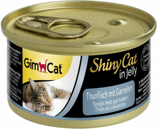GimCat Shinycat in Jelly Tonijn - Garnalen 70 gr