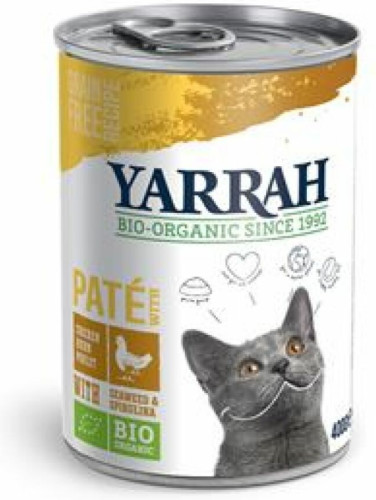 Yarrah Bio Pate In Blik Kattenvoer Kip 400 gr