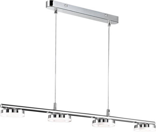 BES LED Led Hanglamp - Trion Renny - 16w - Warm Wit 3000k - Rechthoek - Mat Chroom - Aluminium