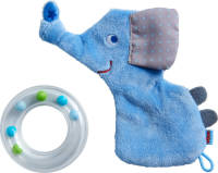 Haba Rammelaar Olifant 14 Cm Polyester Blauw 2-delig