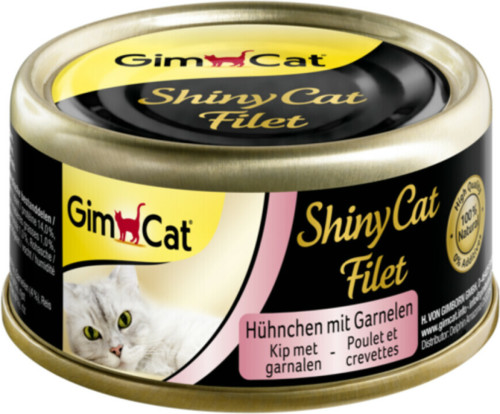 GimCat ShinyCat Kip&Garnalen 70 gr