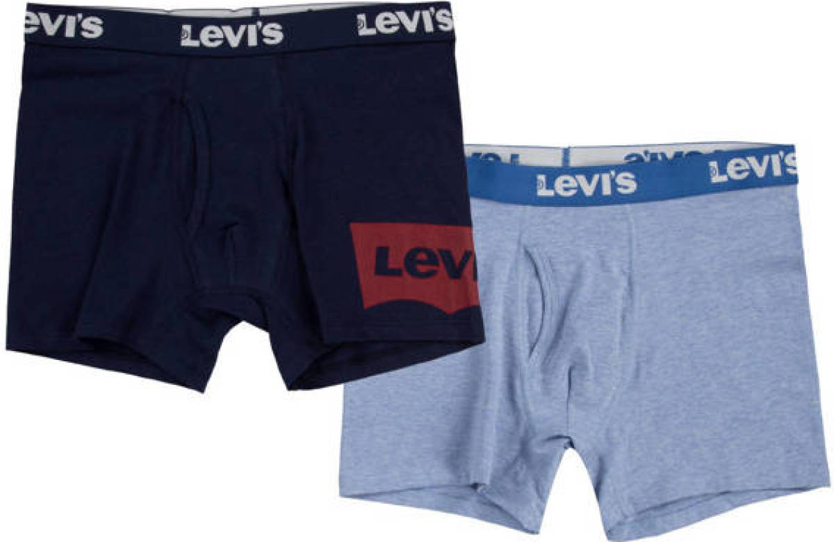 Levi's Kids boxershort Batwing- set van 2 donkerblauw/lichtblauw