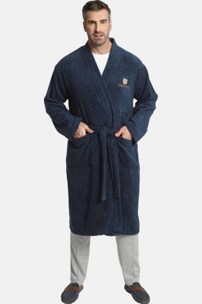 Charles Colby badstof badjas LORD CURET donkerblauw